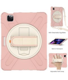 Ohišje za iPad Pro 3/2/1 11" s stojalom in naramnico Roza