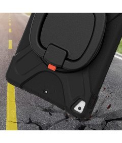 Ohišje za iPad 8/7 10,2" s stojalom in ramenskim pasom črno