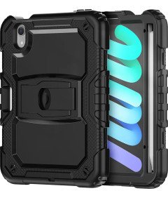 Ohišje za iPad Mini 6 8,3" s stojalom in držalom za pisalo Črno