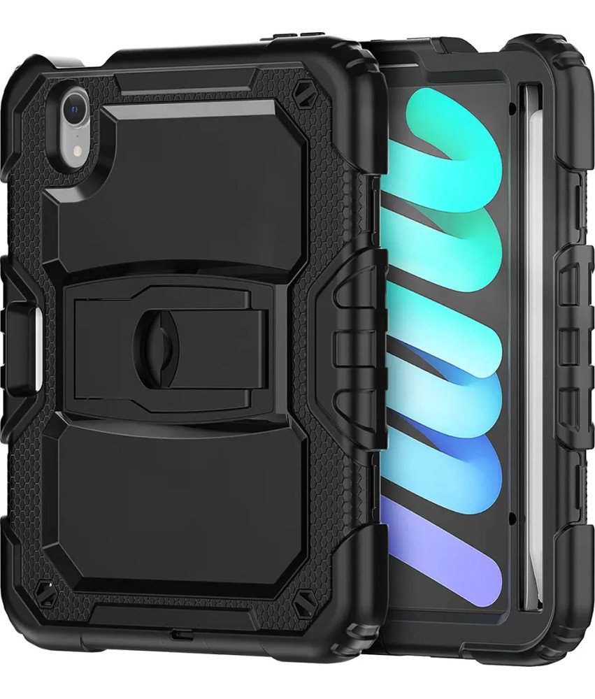 Ohišje za iPad Mini 6 8,3" s stojalom in držalom za pisalo Črno