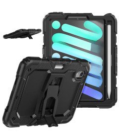 Ohišje za iPad Mini 6 8,3" s stojalom in držalom za pisalo Črno