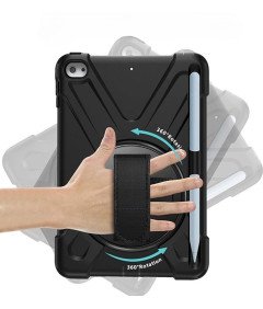 Ohišje za iPad Mini 5/4 7,9" s stojalom in ramenskim pasom črno