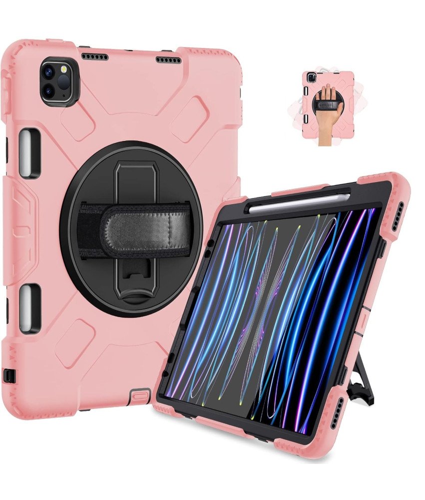 Ohišje za iPad Pro 11 z vrtljivim stojalom in pisalom Stylus Pen Space Pink