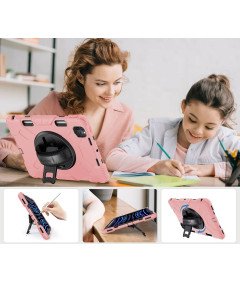 Ohišje za iPad Pro 11 z vrtljivim stojalom in pisalom Stylus Pen Space Pink