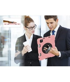 Ohišje za iPad Pro 11 z vrtljivim stojalom in pisalom Stylus Pen Space Pink