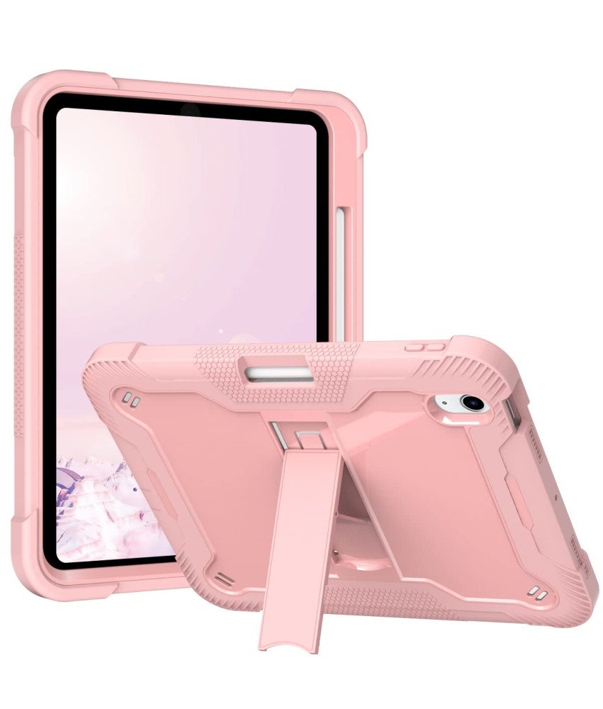 Etui do iPad Air 5/Air 4/ Pro 11 z Podstawką i Paskiem na Ramię Różowe