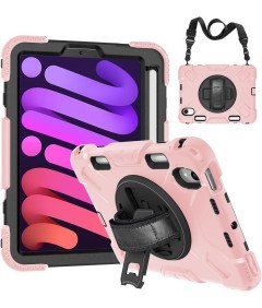 Etui do iPad Mini 6 8.3" Obrotowa Podstawka i Miejsce na Rysik Różowe