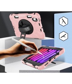Ohišje za iPad Mini 6 8,3" Vrtljivo stojalo in držalo za pisalo Pink