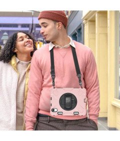 Ohišje za iPad Mini 6 8,3" Vrtljivo stojalo in držalo za pisalo Pink