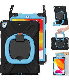 Etui do iPad 6/5 9.7" z Podstawką i Paskiem na Ramię Czarne