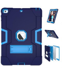 Ohišje za iPad 9,7" 2018/2017 Armoured s stojalom Blue