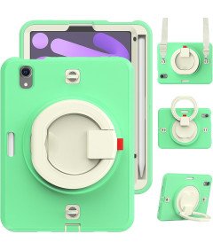 Etui do iPad Mini 6 8,3” z Podstawką i Paskiem na Ramię Zielone