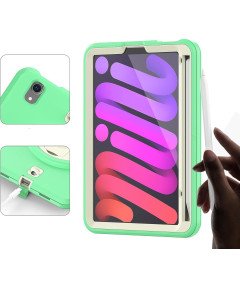 Ohišje za iPad Mini 6 8,3" s stojalom in naramnico Zeleno