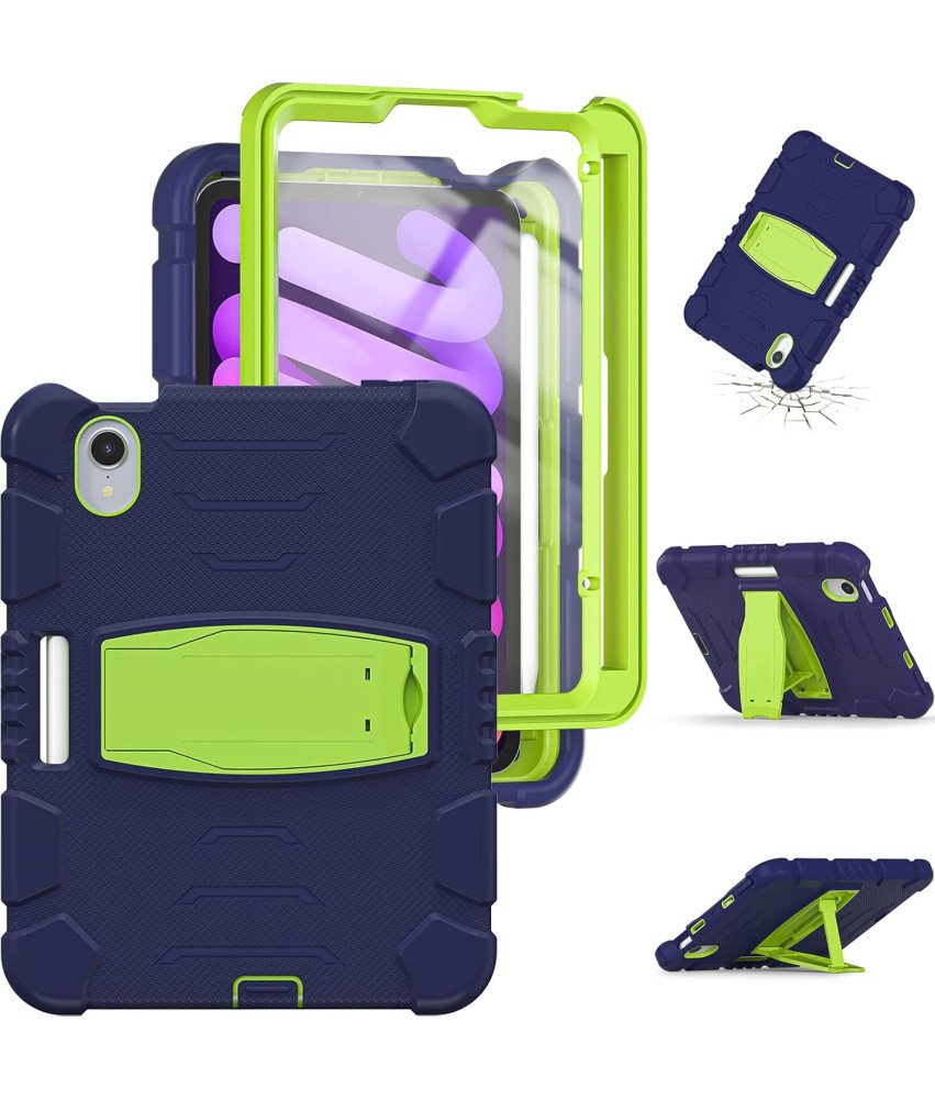 Ohišje za iPad Mini 6 8,3" s stojalom in držalom za pisalo mornariško modro