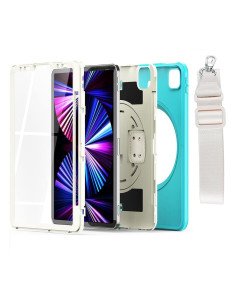Etui do iPad Mini 6 8.3” z Podstawką i Paskiem na Ramię Turkusowe