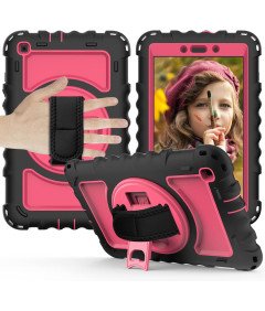 Etui do Samsung Galaxy Tab A 8.4” z Podstawką Paskiem na Ramię Różowe