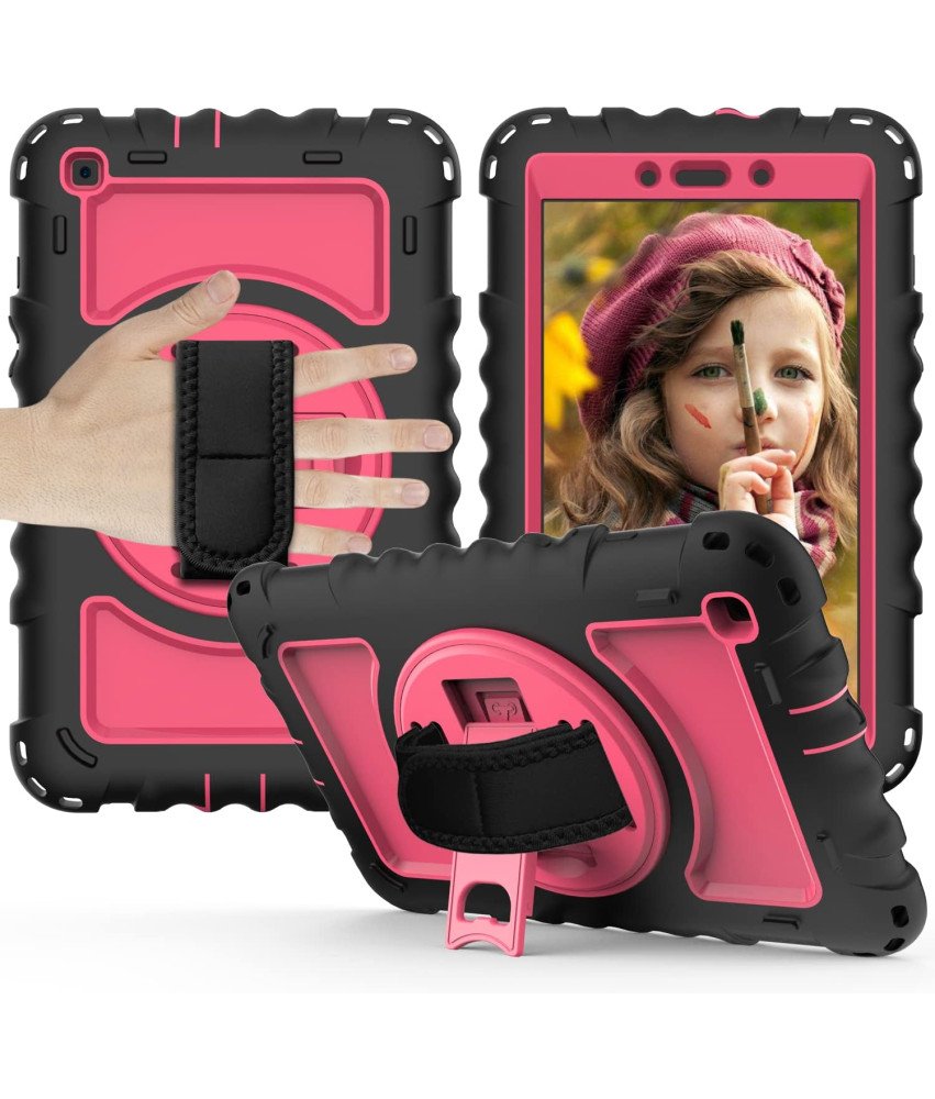 Ohišje za Samsung Galaxy Tab A 8,4" s stojalom za ramenski trak roza barve