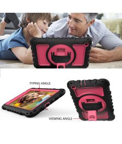 Ohišje za Samsung Galaxy Tab A 8,4" s stojalom za ramenski trak roza barve