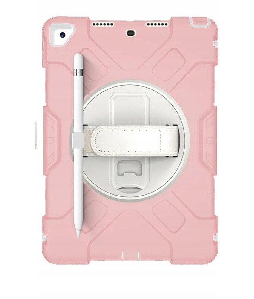 Ohišje za iPad 9/8/7 10,2" Armoured z vrtljivim stojalom Pink