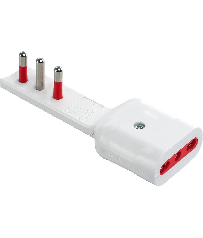ADAPTER ULTRAPT WTYCZKA 16A 2P+T/10/16A 2P+T BIAŁY SERIA EMILIA FLAT