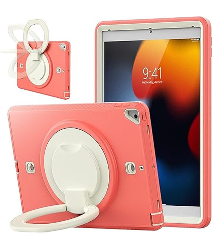 Etui do iPad 9/8/7 10.2” z Podstawką i Paskiem na Ramię Różowe