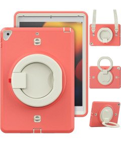 Etui do iPad 9/8/7 10.2” z Podstawką i Paskiem na Ramię Różowe