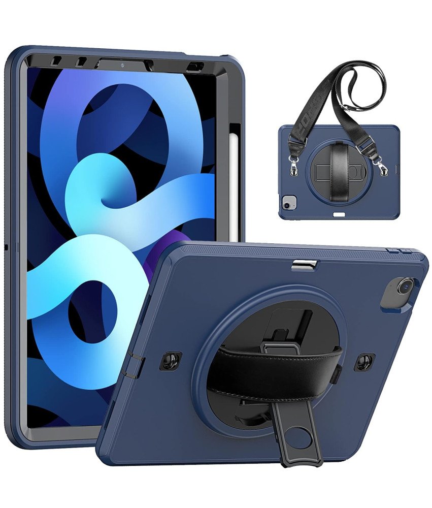 Etui do iPad Pro 3/2/1 11” z Podstawką i Paskiem na Ramię Granatowe