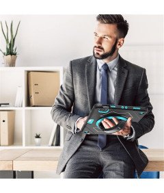 Etui do iPad Pro 3/2/1 11” z Podstawką i Paskiem na Ramię Czarne
