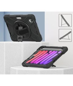 Ohišje za iPad Mini 6 8,3" s stojalom in držalom za pisalo Črno