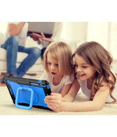 Ohišje za Samsung Tab S7/S8 11" Stojalo in trak za ramo modro