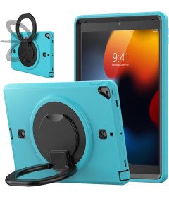 Etui do iPad 9/8/7 10.2” z Podstawką i Paskiem na Ramię Turkusowe