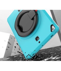 Ohišje za iPad 9/8/7 10,2" s stojalom in naramnico Turquoise