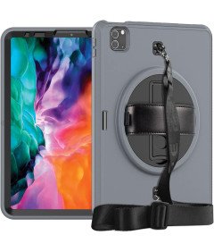 Ohišje za iPad Mini 6 8,3" s stojalom in naramnico v sivi barvi