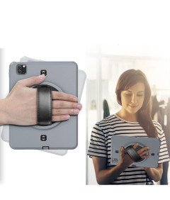 Ohišje za iPad Mini 6 8,3" s stojalom in naramnico v sivi barvi