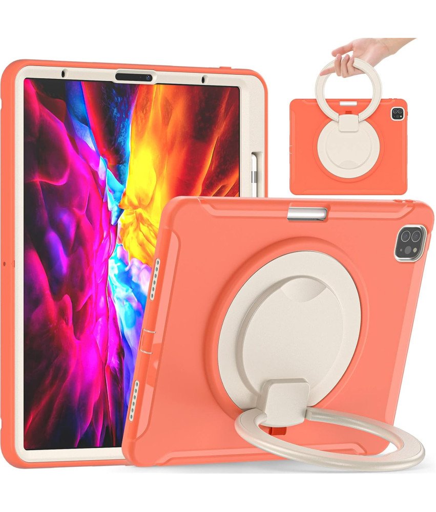 Ohišje za iPad Pro 5/4/3 12,9" Stojalo in pisalo Stylus Pen Orange