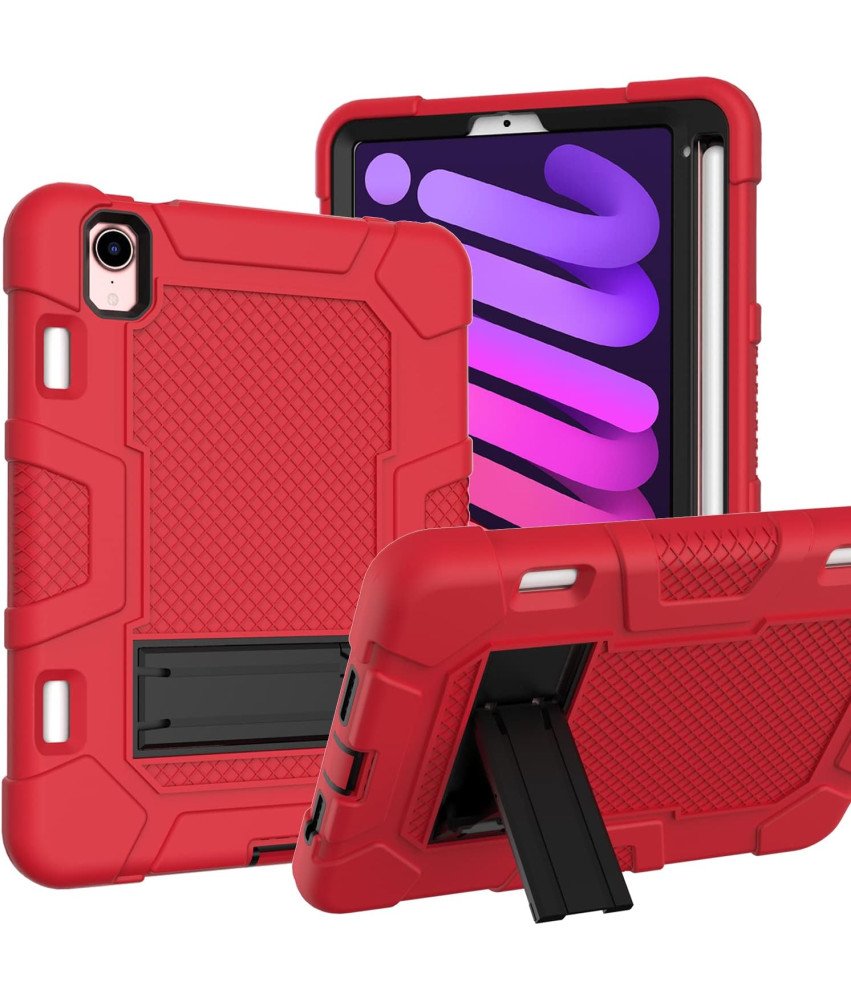 Etui do iPad Mini 6 8.3" z Podstawką i Miejscem na Rysik Czerwone