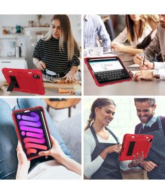 Etui do iPad Mini 6 8.3" z Podstawką i Miejscem na Rysik Czerwone