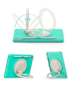 Etui do iPad 9/8/7 10.2" z Podstawką i Miejscem na Rysik Miętowe