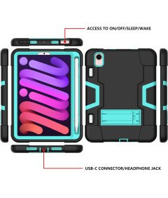 Etui do iPad Mini 6 8.3" z Podstawką i Miejscem na Rysik Czarne