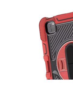Etui do iPad Pro 3/2/1 11" z Podstawką i Paskiem na Ramię Czerwone
