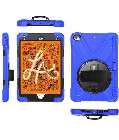 Etui do iPad Mini 4/5 z Podstawką i Paskiem na Ramię Niebieskie