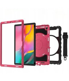 Etui do iPad 9/8/7 10.2" z Podstawką i Paskiem na Ramię Różowe