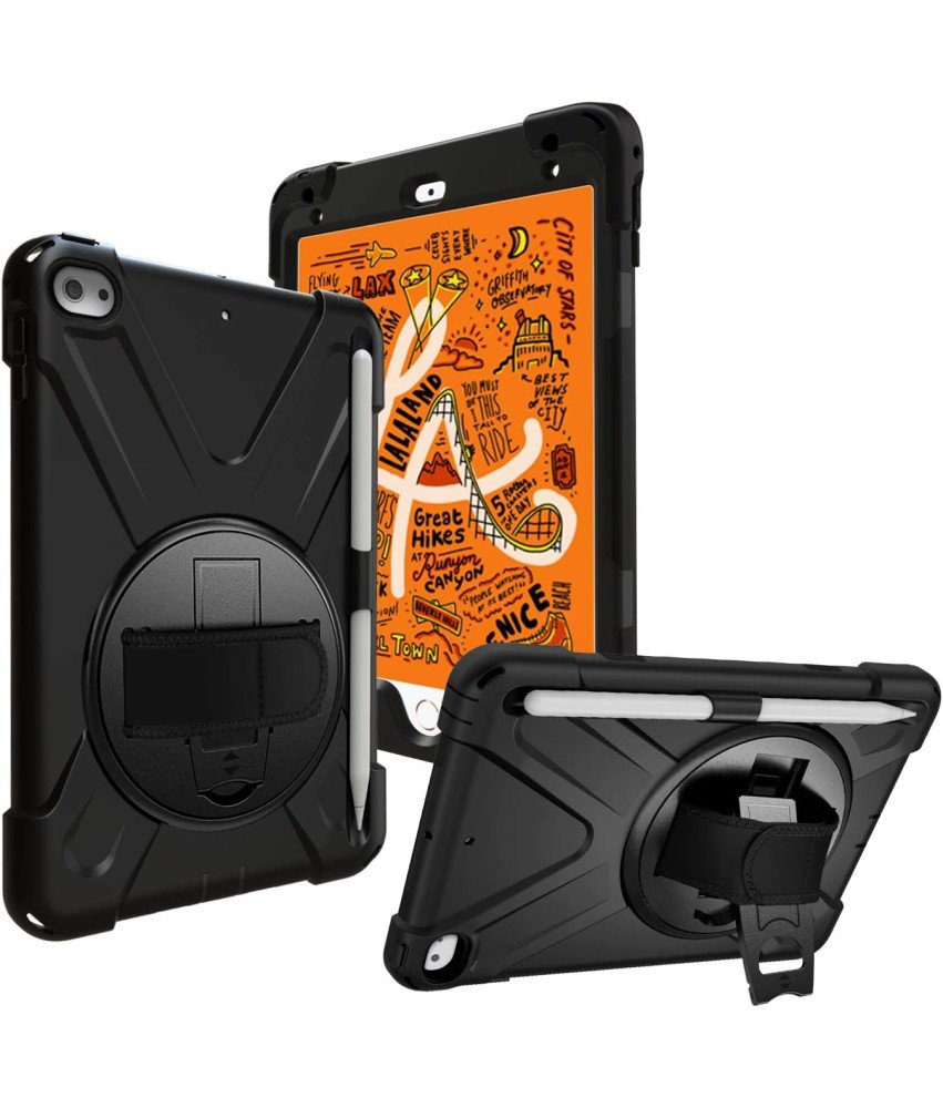 Ohišje za iPad Mini 5/4 7,9" s stojalom in ramenskim pasom črno