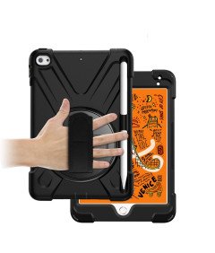 Ohišje za iPad Mini 5/4 7,9" s stojalom in ramenskim pasom črno