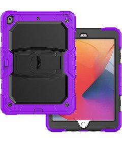 Ohišje za iPad 9/8/7 10,2" s stojalom in držalom za pisalo Vijolična