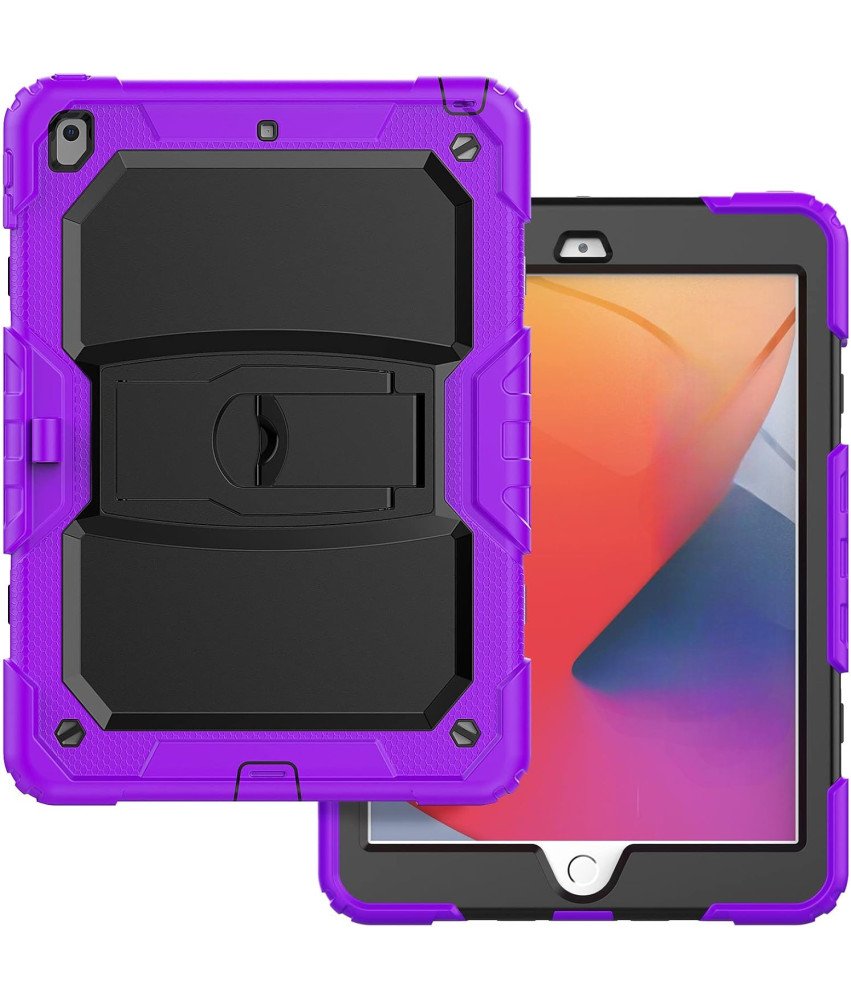 Ohišje za iPad 9/8/7 10,2" s stojalom in držalom za pisalo Vijolična