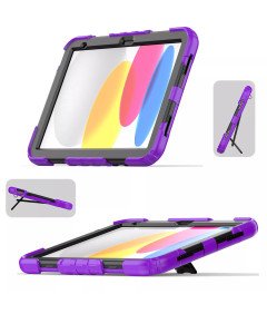 Ohišje za iPad 9/8/7 10,2" s stojalom in držalom za pisalo Vijolična