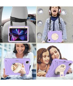 Ohišje za iPad Air 5/Pro 11 s stojalom in naramnico Vijolična