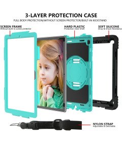 Etui do iPad Air 5/Air 4/Pro 11" z Podstawką Paskiem na Ramię Miętowe
