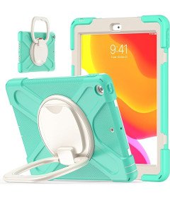 Etui do iPad 9/8/7 10.2" Pancerne z Obrotową Podstawką Miętowe